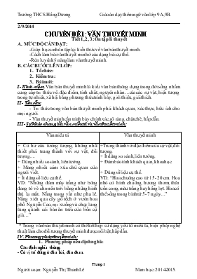 Chuyên đề 1 Văn thuyết minh